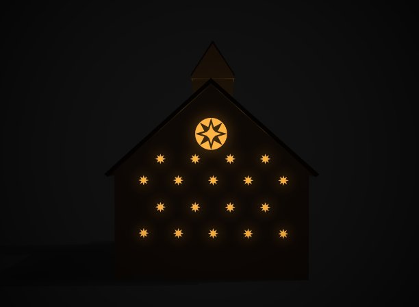 圣诞村里的房子在背景上3d渲染图片下载