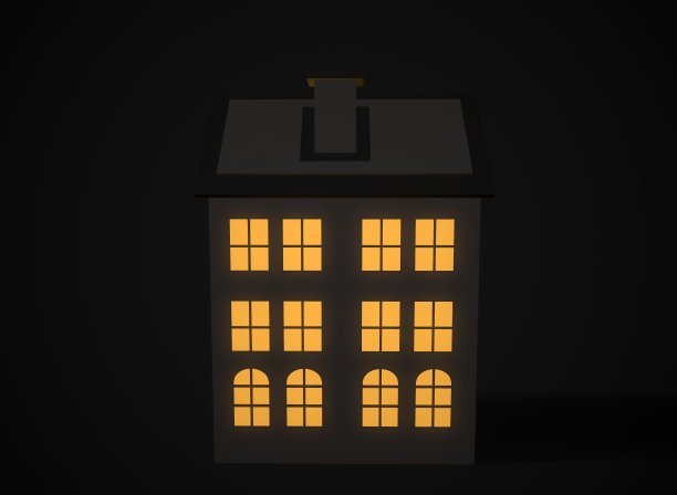 圣诞村里的房子在背景上3d渲染图片下载