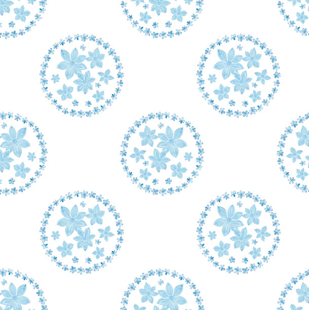 柔软花无缝图案图片下载