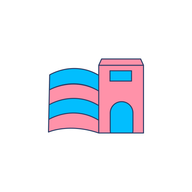 创意现代银行五颜六色的图标向量图片下载