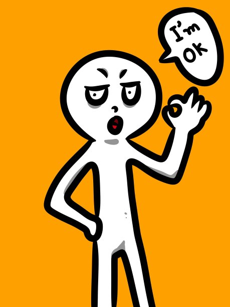 橙色背景的可爱卡通图片下载