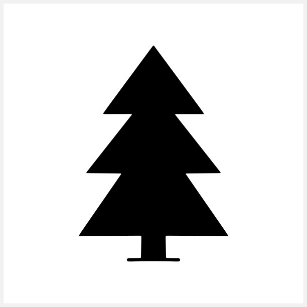圣诞树图标孤立在白色上。圣诞模板。矢量插图。每股收益10图片下载
