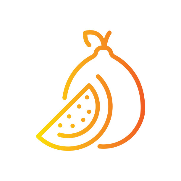 番石榴渐变图标孤立在白色背景图片下载