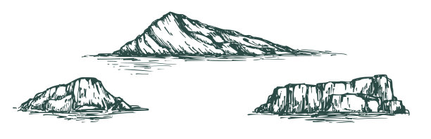 集矢量插图冰山单色素描雕刻风格孤立在白色背景。在水中收集巨大的冰山。手绘复古设计元素。图片下载