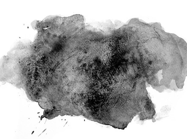 黑色水彩斑点上的白色图片下载