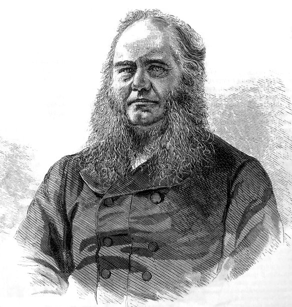 古董插图-哈珀杂志-船长詹姆斯普莱斯-蒸汽船船长图片下载