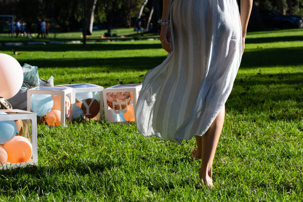 在空中公园的婴儿派对野餐图片下载