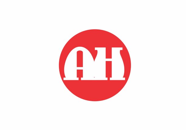 图形形状AH首字母设计图片下载
