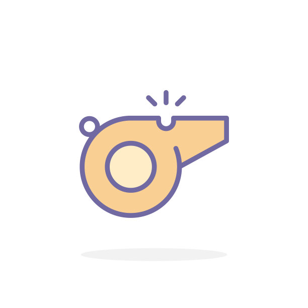 口哨图标填充轮廓风格。图片下载