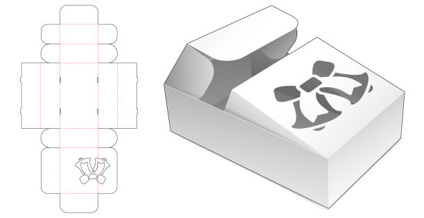 包装盒模切模板图片下载