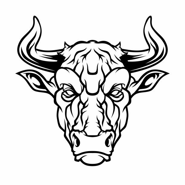 公牛头吉祥物。图片下载