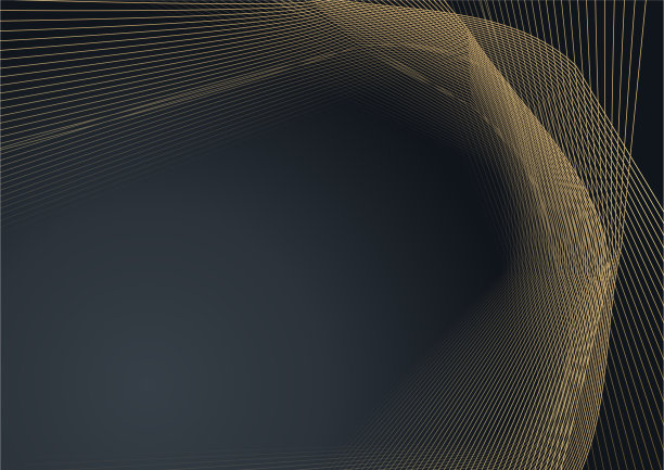 黑色背景上的金色线条图片下载