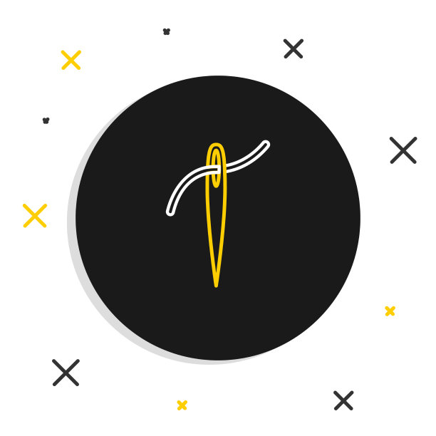 线针缝纫与线图标隔离图片下载