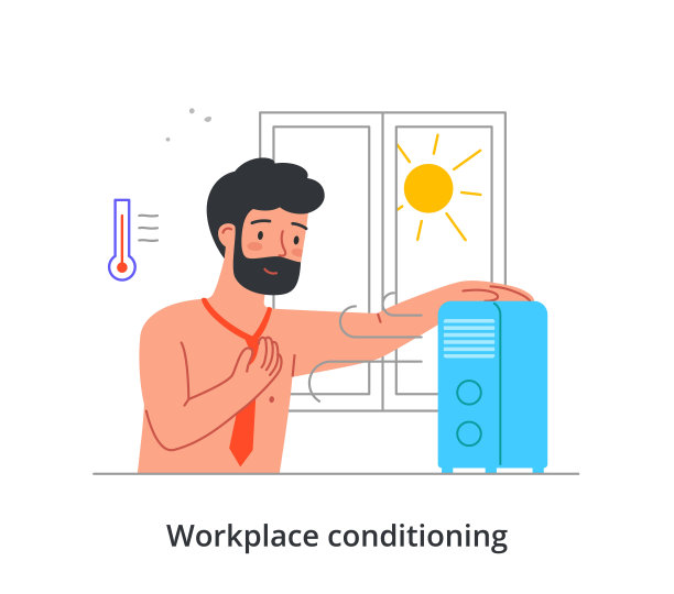 人们在热的概念中工作图片下载