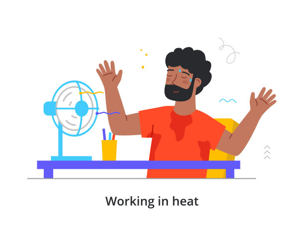 人们在热的概念中工作图片下载