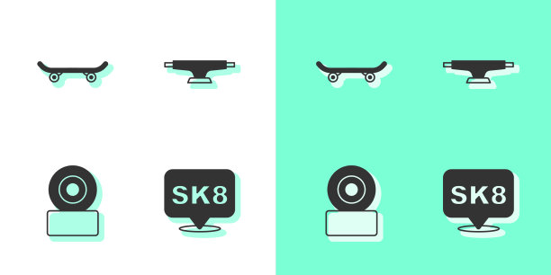 设置滑板轮和图标图片下载