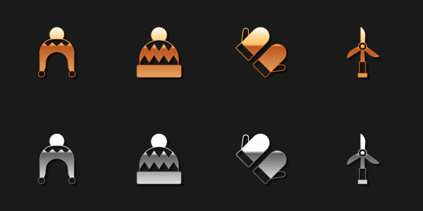 冬天的帽子，豆豆，圣诞手套和风图片下载