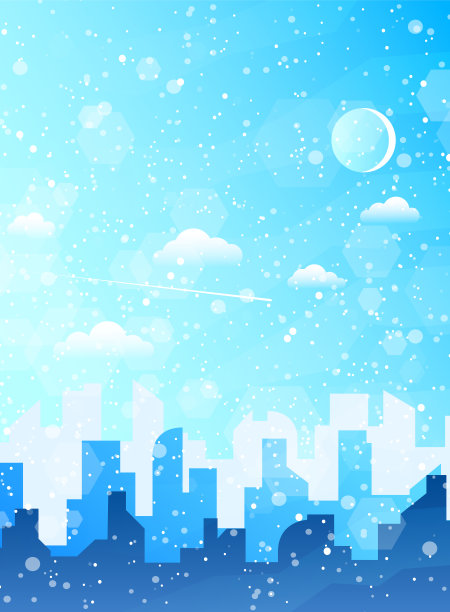 冬季城市天际线景观，不同时期的城镇建筑，城市城市景观城镇天空。白天的城市。建筑剪影市中心背景。传单、卡片的平面设计图片下载