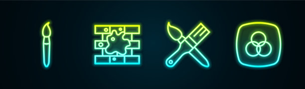 设置线条刷漆和RGB粉刷房屋图片下载