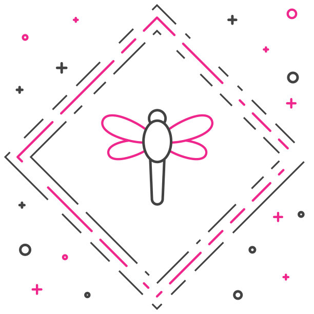 线蜻蜓图标孤立在白色的背景图片下载