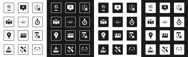 设置时钟与飞机优雅的女性帽子照片图片下载