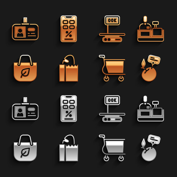 纸袋里装着超市食品图片下载