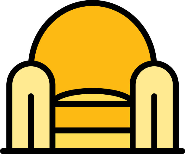 软椅前图标颜色轮廓图片下载