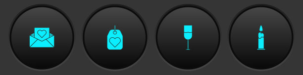 在信封里装上情人节的心，心标签酒图片下载