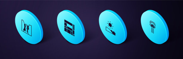 设置等距peineta海滩别墅大厦图片下载