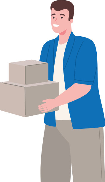 拿着箱子开箱的男人图片下载