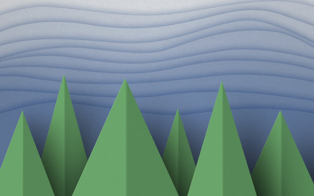 冷杉景观明信片图片下载