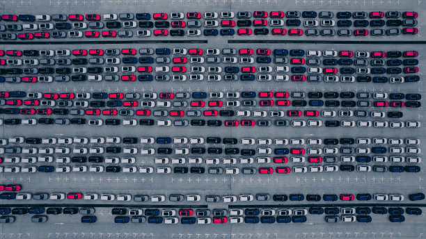 一排排的新车图片下载