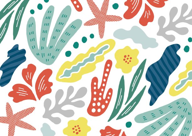 色彩斑斓的植物和花卉背景图片下载