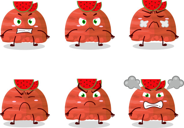 西瓜冰淇淋勺卡通人物图片下载