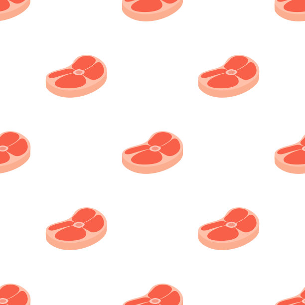 牛排的小牛肉图案无缝图片下载