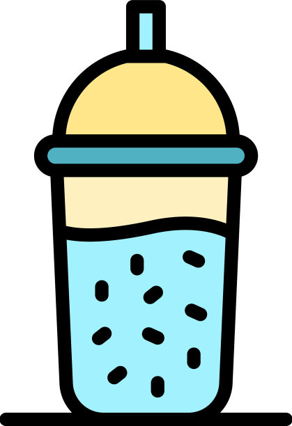 思慕雪杯图标颜色轮廓图片下载