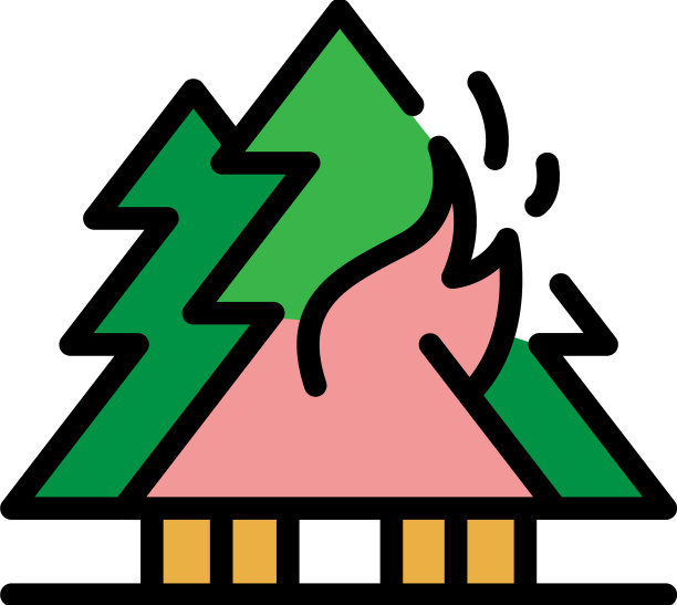 野火图标颜色轮廓图片下载