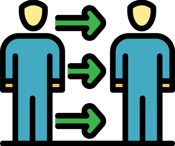 特许经营经理图标颜色轮廓图片下载