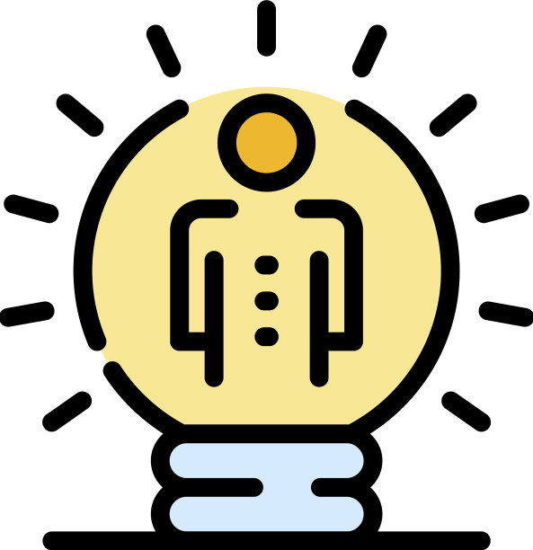 灯泡创意工作者图标颜色轮廓图片下载
