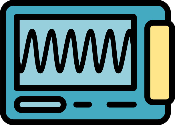 示波器设备图标彩色轮廓图片下载