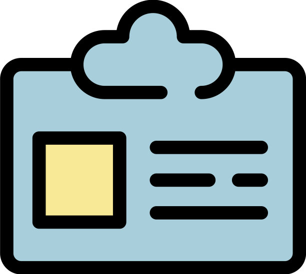 警用身份证图标彩色轮廓图片下载