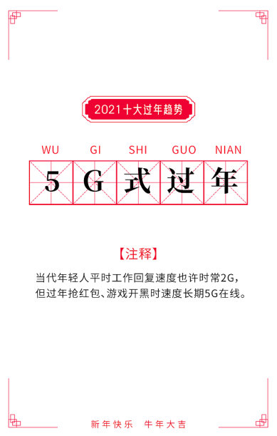 5G式过年简约大气手机海报图片下载