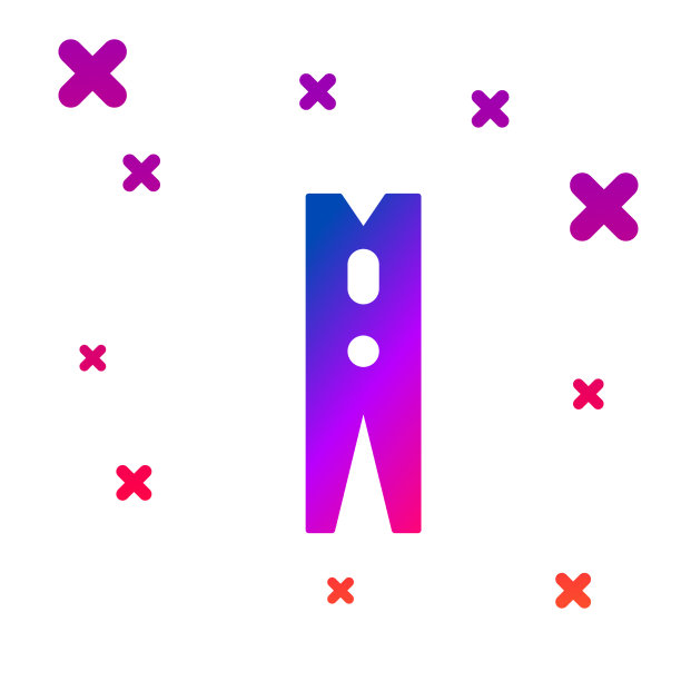 颜色旧木衣别针图标隔离白色图片下载