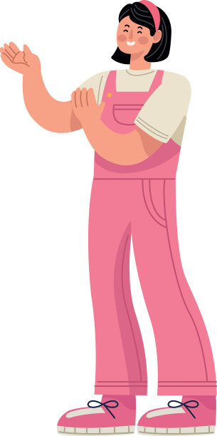 年轻女性站图片下载