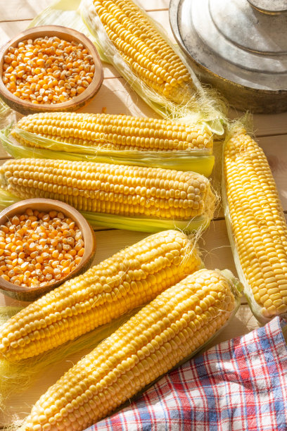 玉米，桌上有甜玉米图片下载