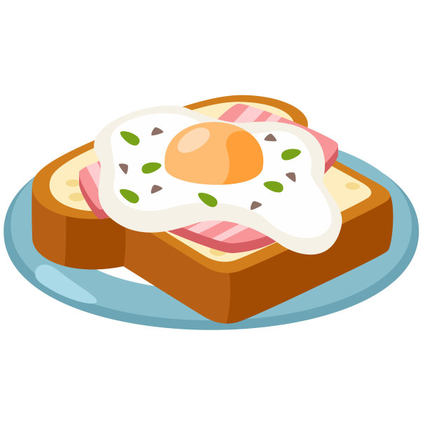 面包加煎蛋和咸肉图片下载