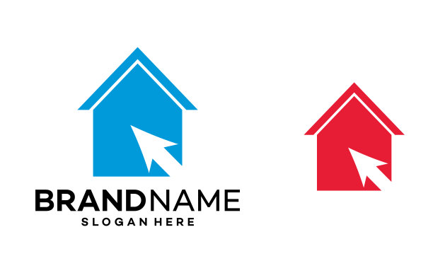 在线房屋图标元素。首页点击图标设计模板插图矢量图片下载