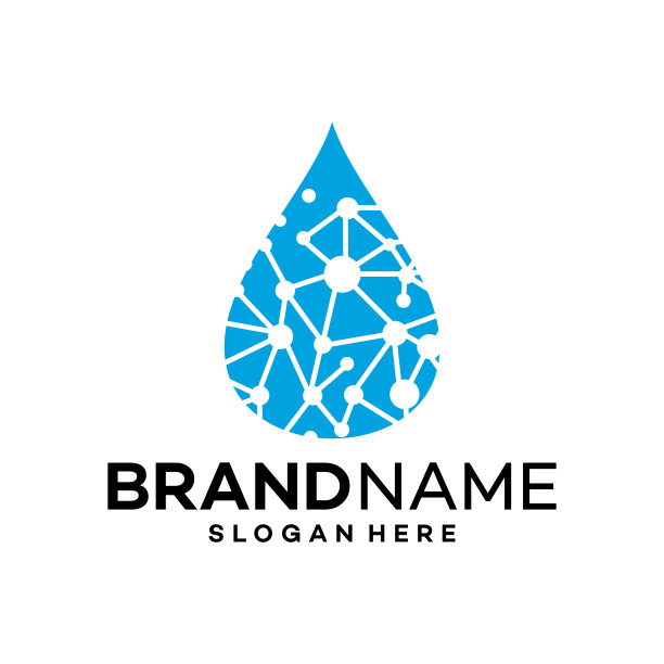 水科技图标标志设计模板插图矢量图片下载