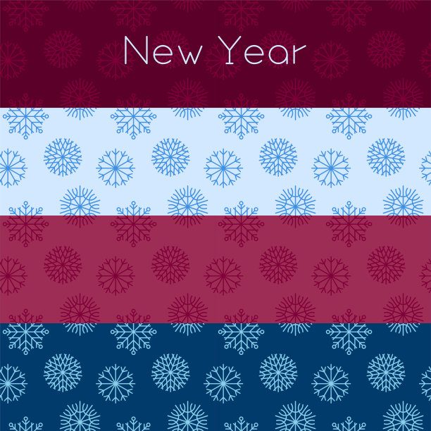 圣诞节背景与彩色雪花无缝模式在紫色背景。图片下载