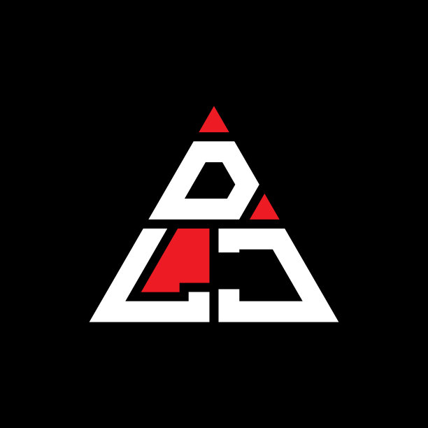 DLJ三角形字母标识设计采用三角形图片下载
